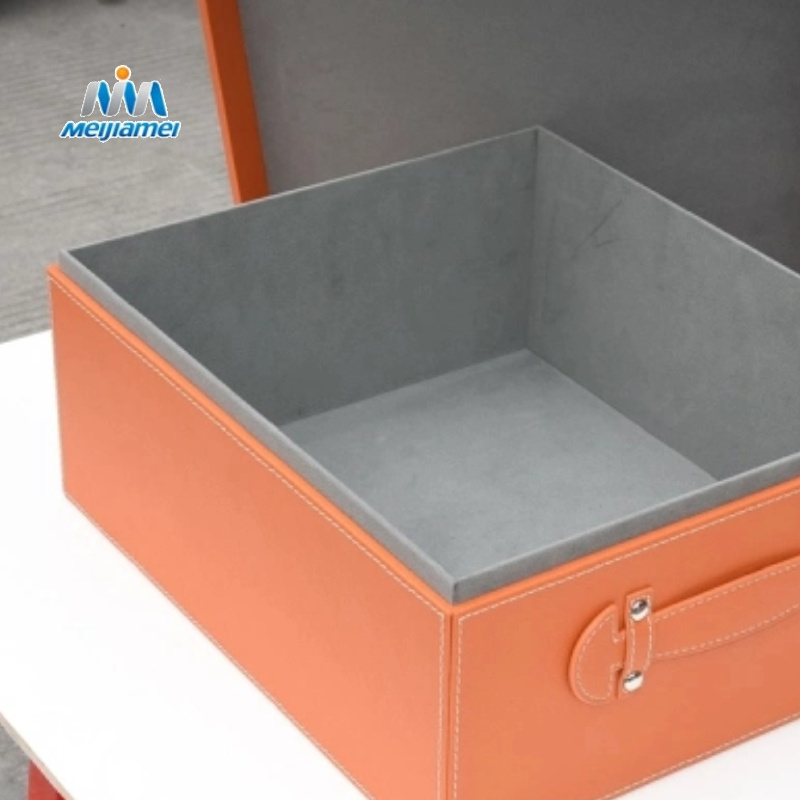 Clothes Box in MDF PU Leather for Closet and Dresser with Cover
