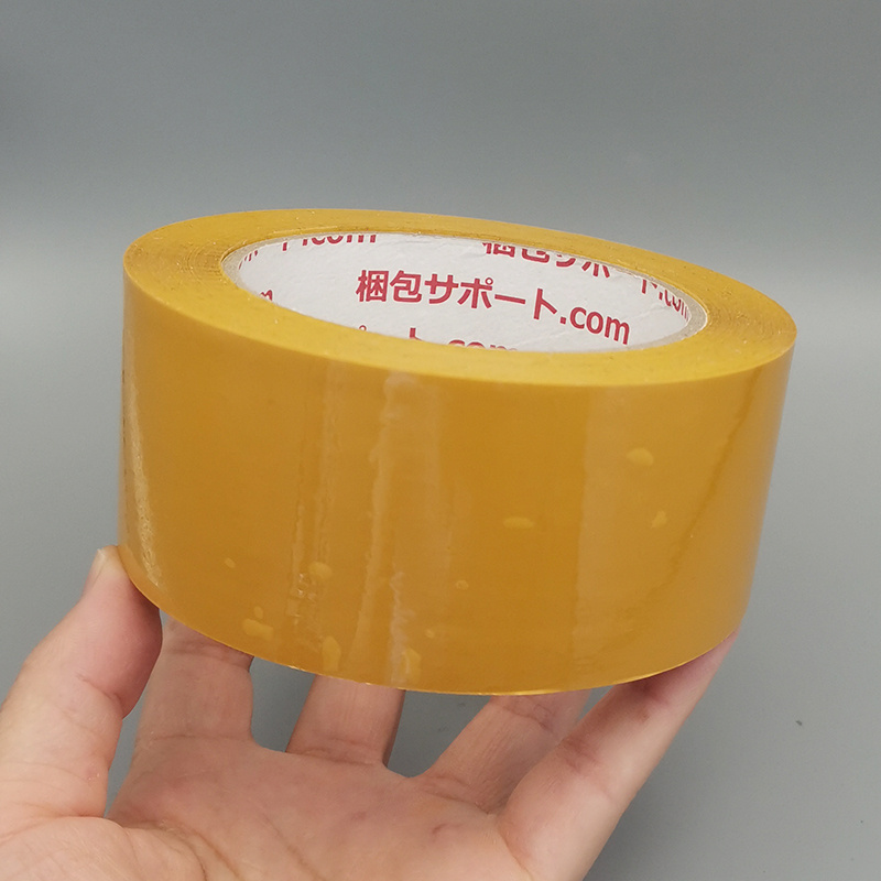 Strong Parcel Price Gummed Paper 2 Inch Brown Packing Yellowish Transparent Sello Sticky Low MOQ Personalised Printed Printing Tape