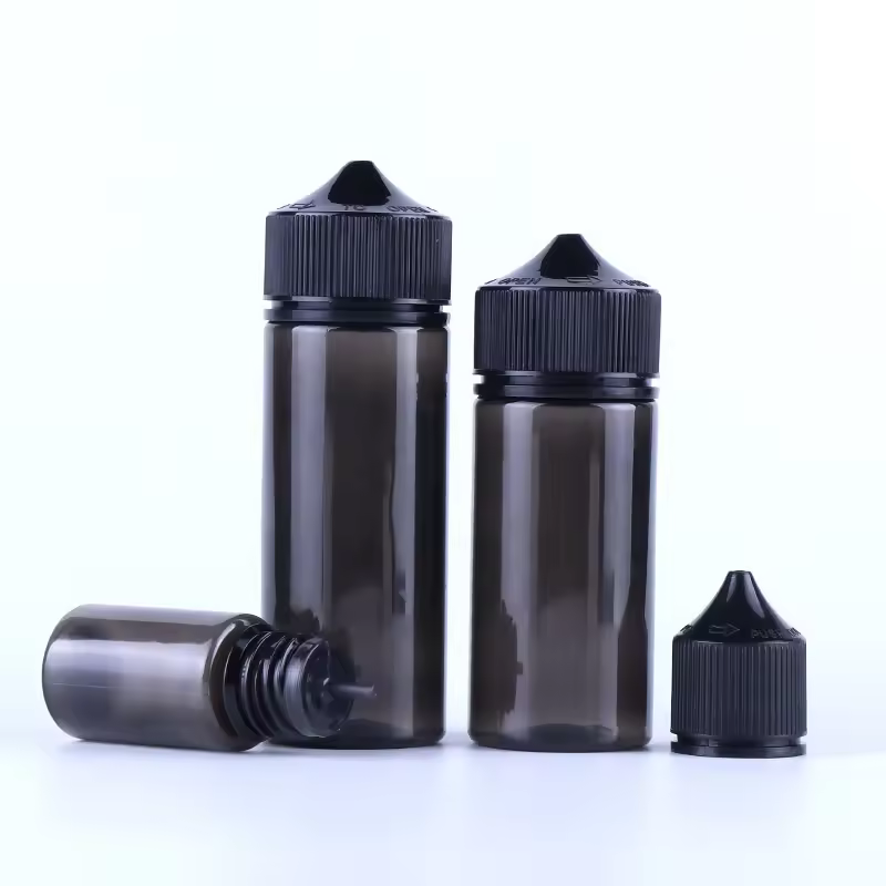 120ml V-3 Black Pet Plastic Bottles Squeeze Juice Bottles Authentic Dropper Bottle With Squeeze Dropper