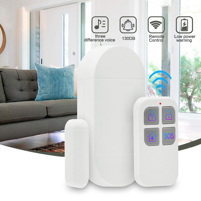 Home Security System Hotel Door Chime Wireless Security Remote Control Door and Window Alarm System Magnetic Gate Sensor