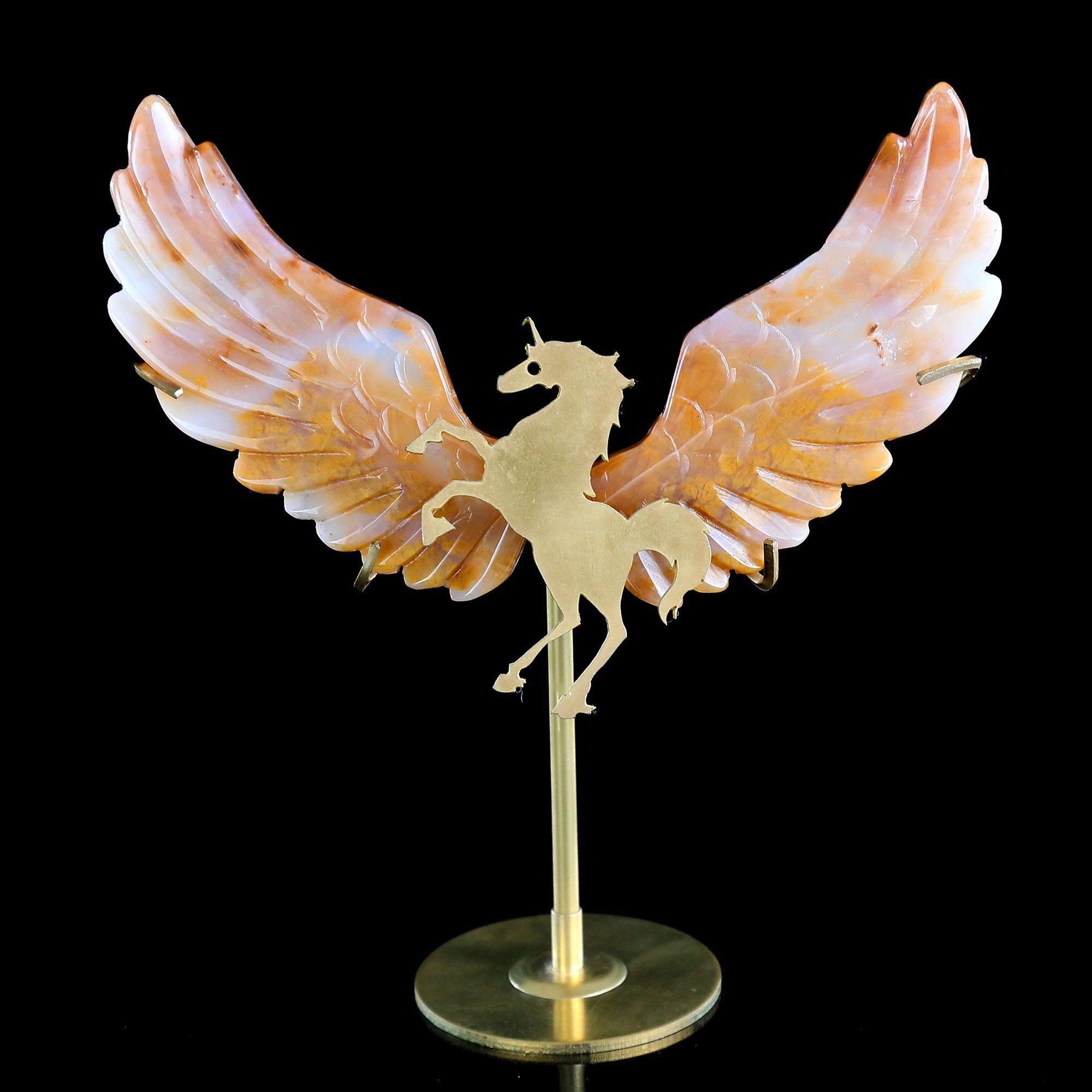 Christmas Home Living Room Ornaments Festive Natural Crystal Unicorn Wings Decoration Gift