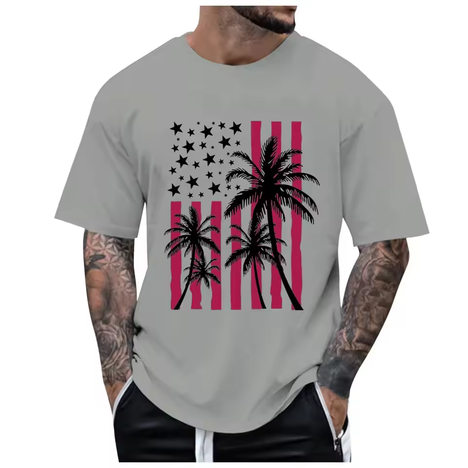 American Pride Unisex T-shirt Cotton Knitted Short Sleeve Patriotic Graphic Tee For July Fourth Wholesale Ready To Ship