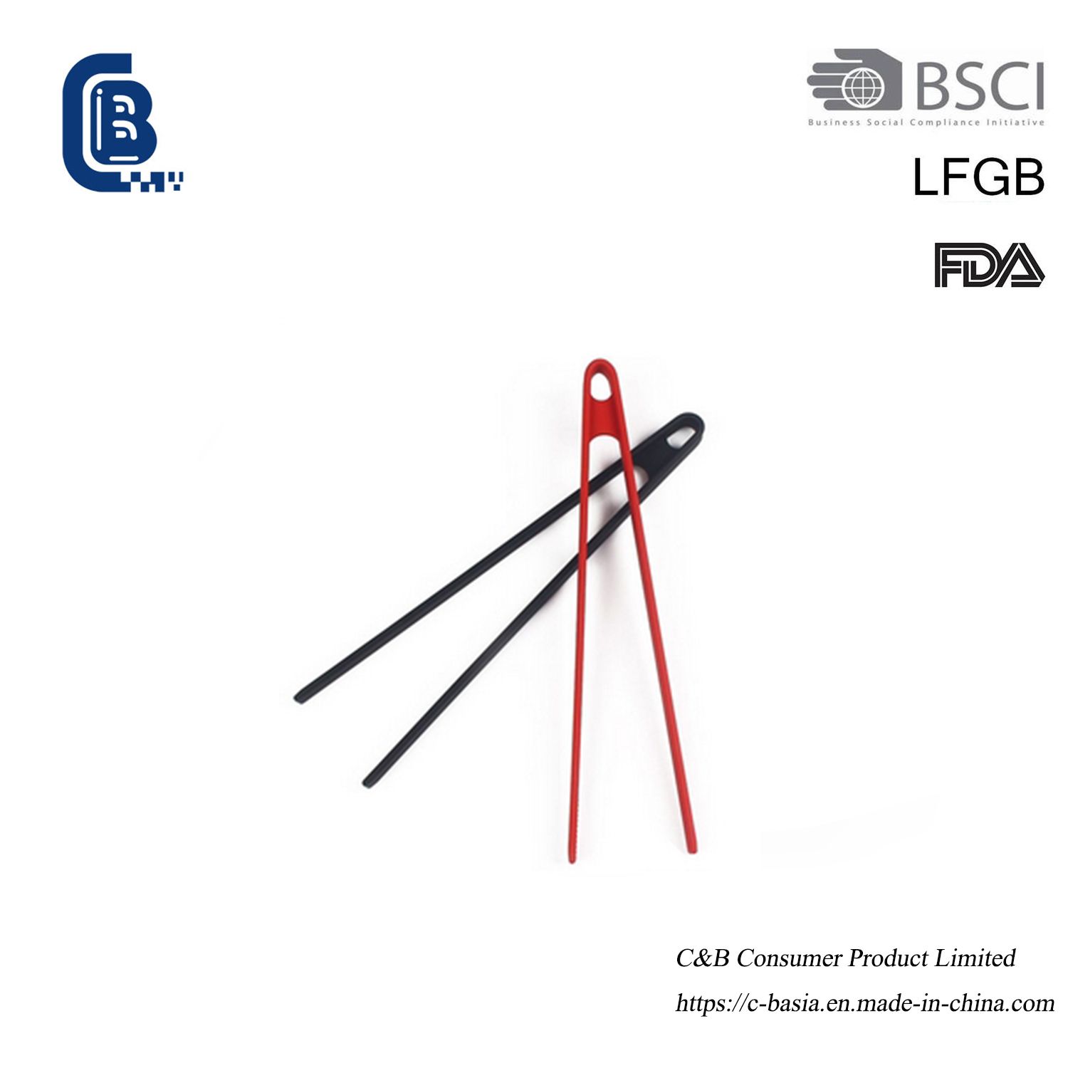 2PCS Silicone Kitchenware: Ice Cube Tongs, Sugar Clip & Bar/Salad Food Tweezer