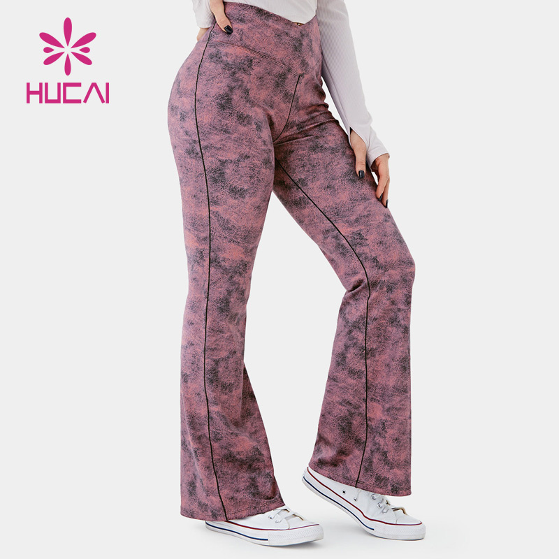 Tie Dye Design Wide Leg Pants High Waist Joggers
