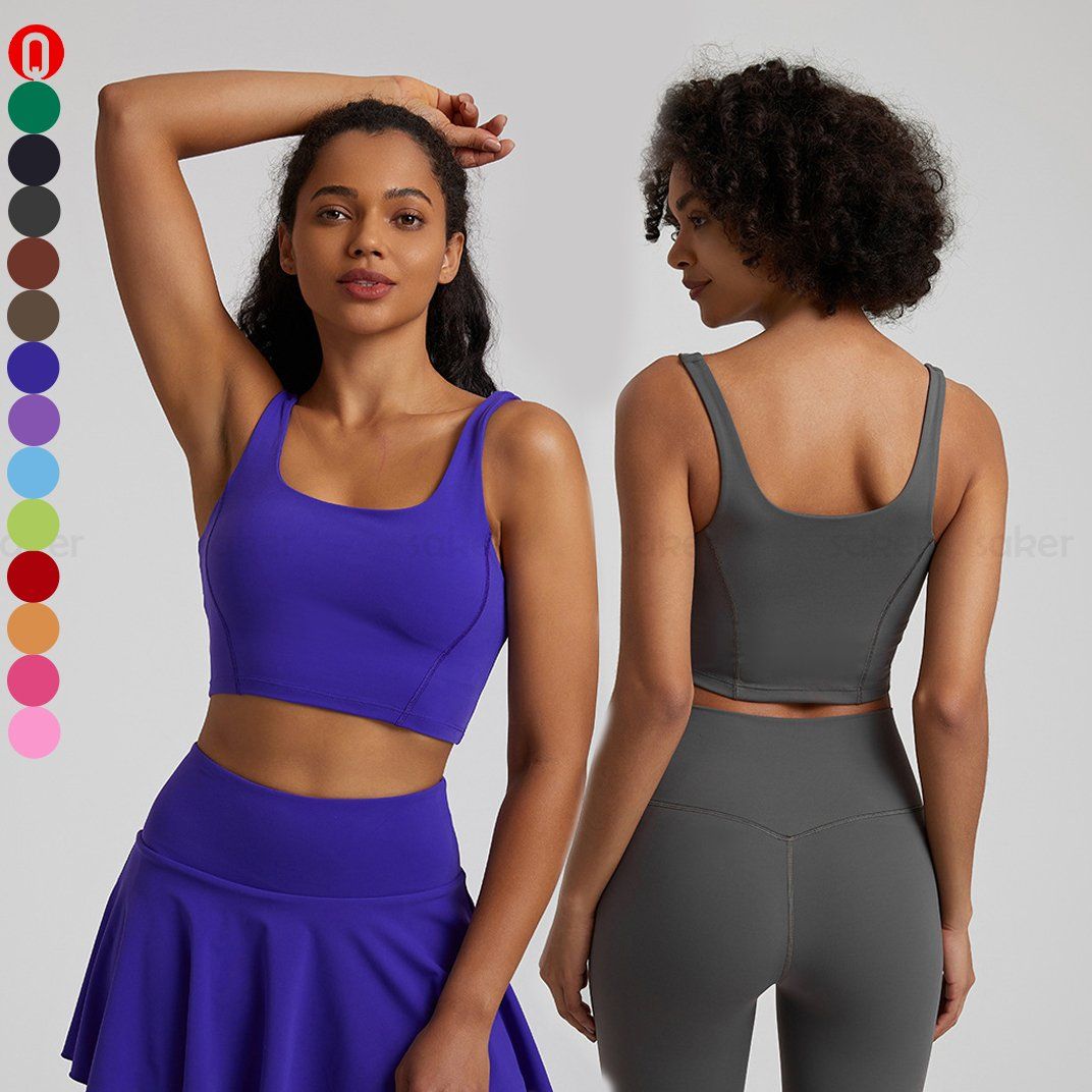 High Support Fitness Yoga Crop Top Gym Workout U Back Sports Bra Top