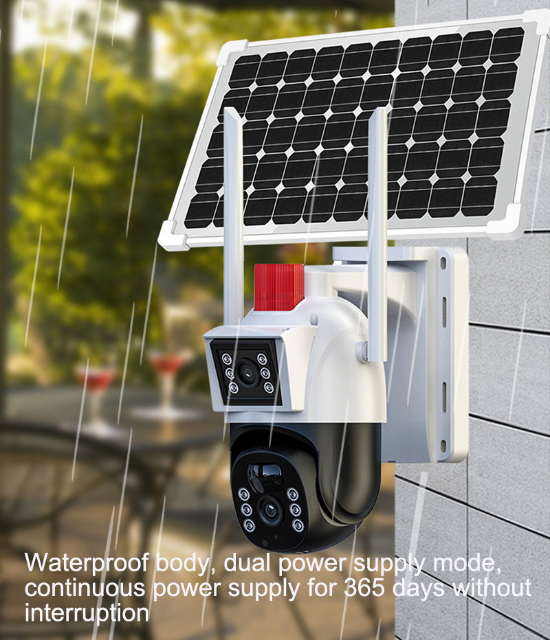 Home Security WiFi Camera with Solar Panel Battery Powered Motion Sensor Alarm Security Cameras Wireless Outdoor