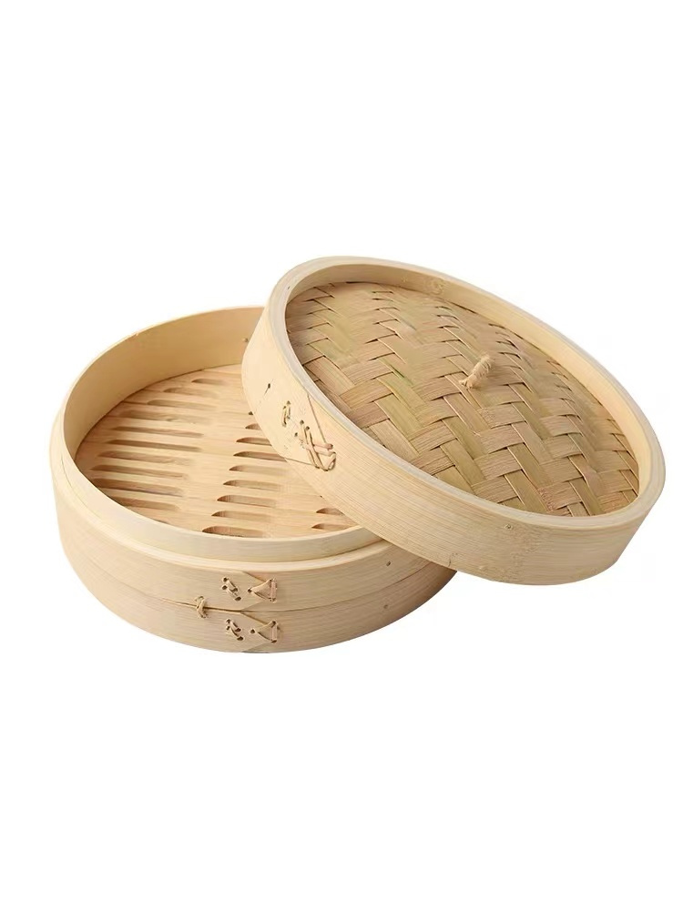 Bamboo Steamer Set Asian Kitchen Bamboo Steamer for Food Cooking