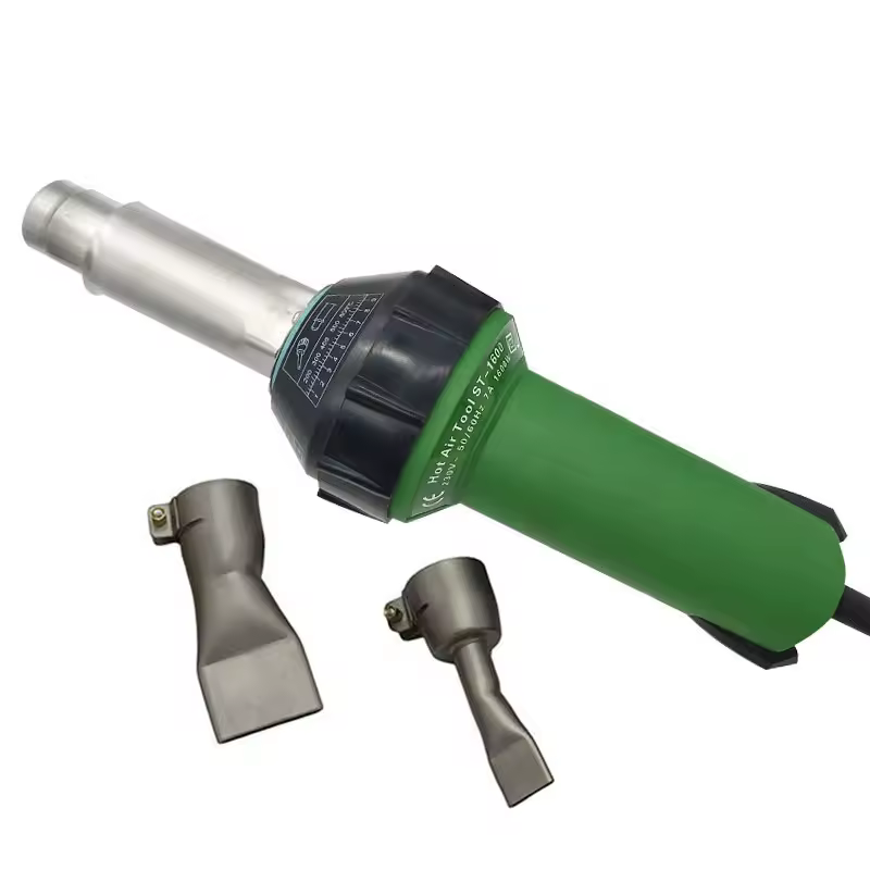 1600w Electric Heating Gun 2 Tips Voltage Regulator Hot Air Torch Plastic Welder For Pp Pe Pvc Hdpe Membrane Welding