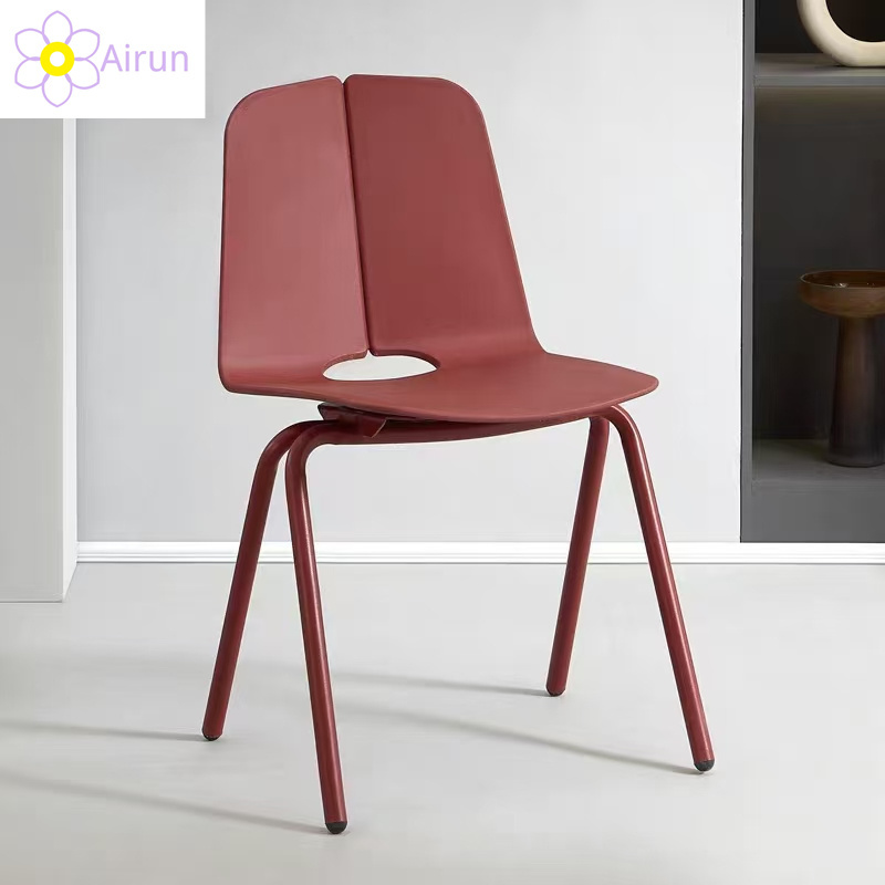 Creative Nordic Plastic Iron Dining Chair Factory Supply Cheap Modern Leisure Home Restaurant Hotel Cafe Waiting Reception Chair
