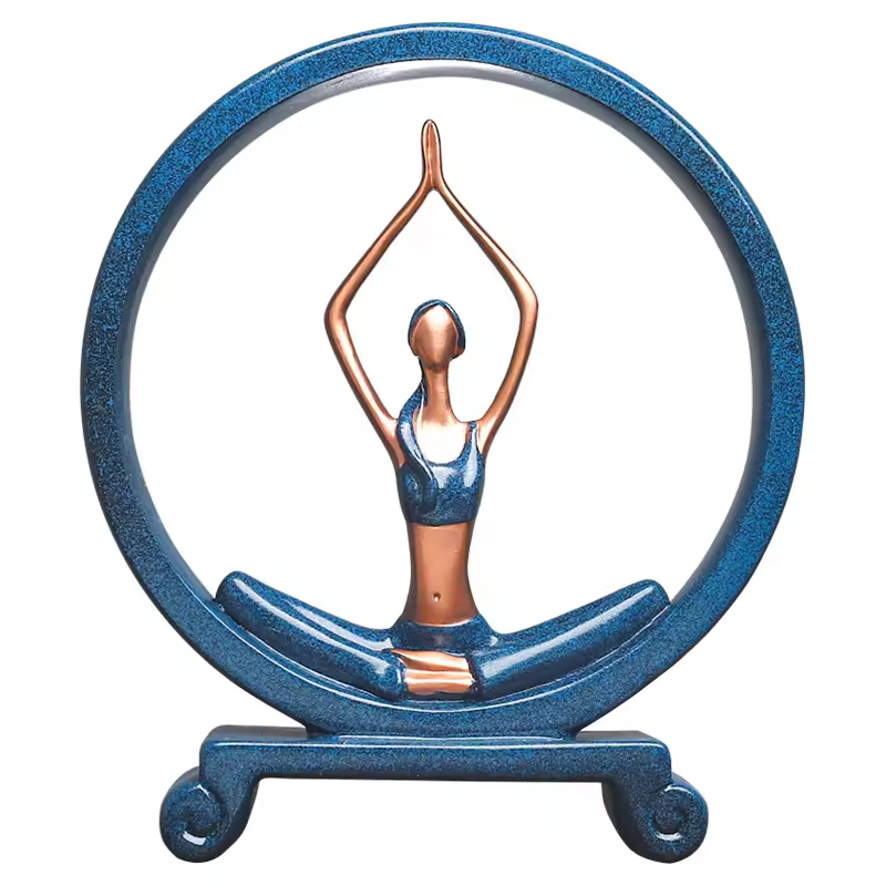 Wholesale Mini Yoga Pose Statue Figurine Resin Lady Sculpture For Home Decor Meditation Ornaments Art Theme