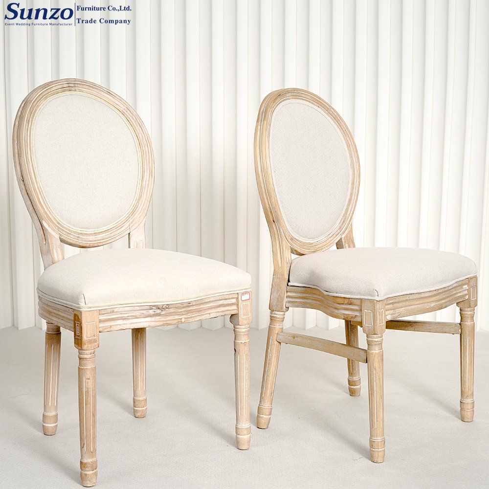 Elegant Wooden Wedding Banquetking Louis Dining Room Chair for Modern Interiors