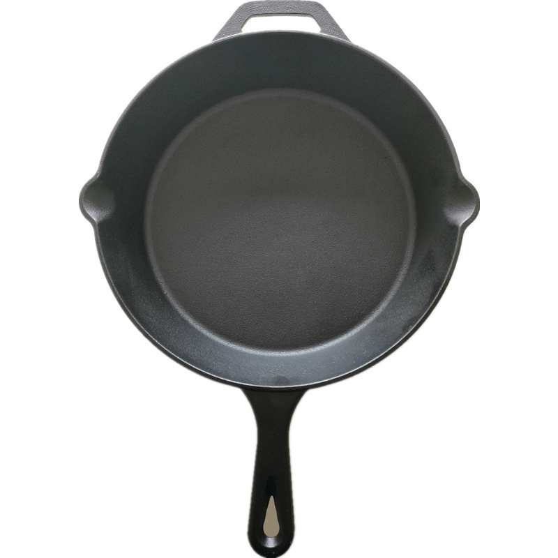 Pre-Seasoned Frying Pan 12 Inch Heavy Duty Campfire Cast Iron Skillet for Indoor & Outdoor