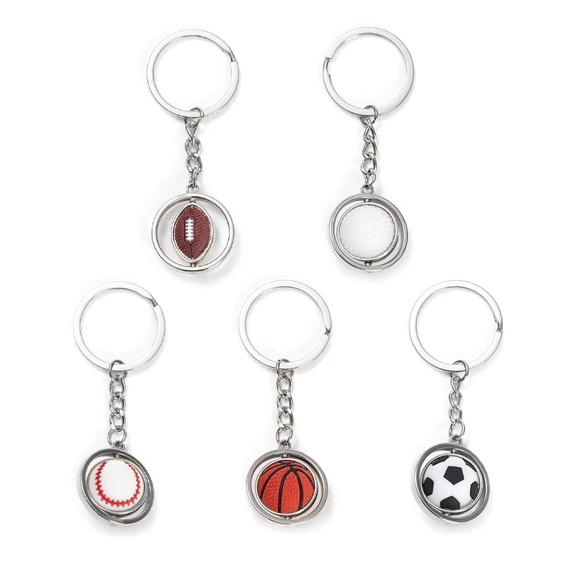Wholesales Soccer Tennis Sporty Volleyball Ball Charm Keychains