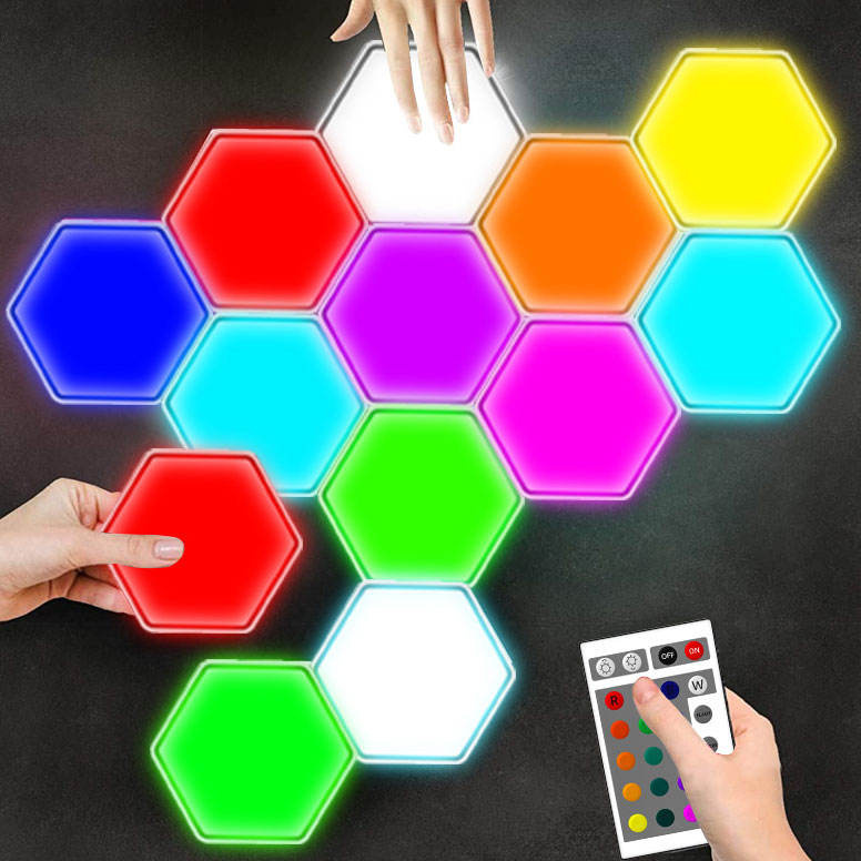 Remote Control & Touch Control Mosaic Hive Light Creative RGB LED Night Light