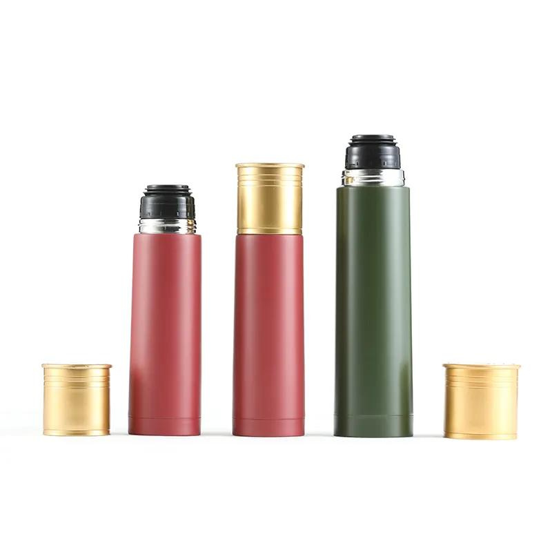 Rhong Wholesale Shotgun Shell Stainless Steel Water Bottle Double Walled Vacuum Insulated Bullet Tumbler Cups in Bulk
