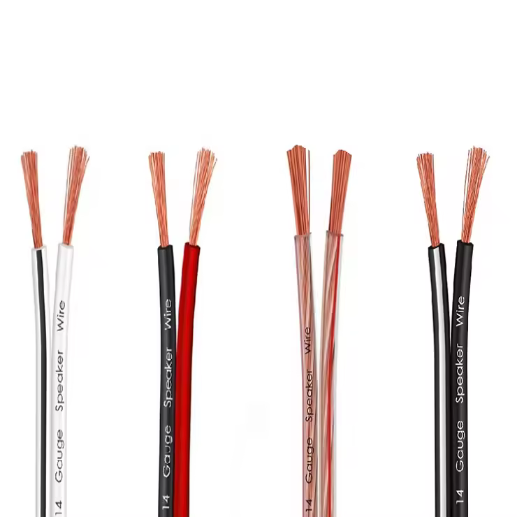 High Quality Speaker Wire Copper Cabl Wire 2 Core Low Noise Red Black Parallel Audio Ofc Audio Speaker Wire