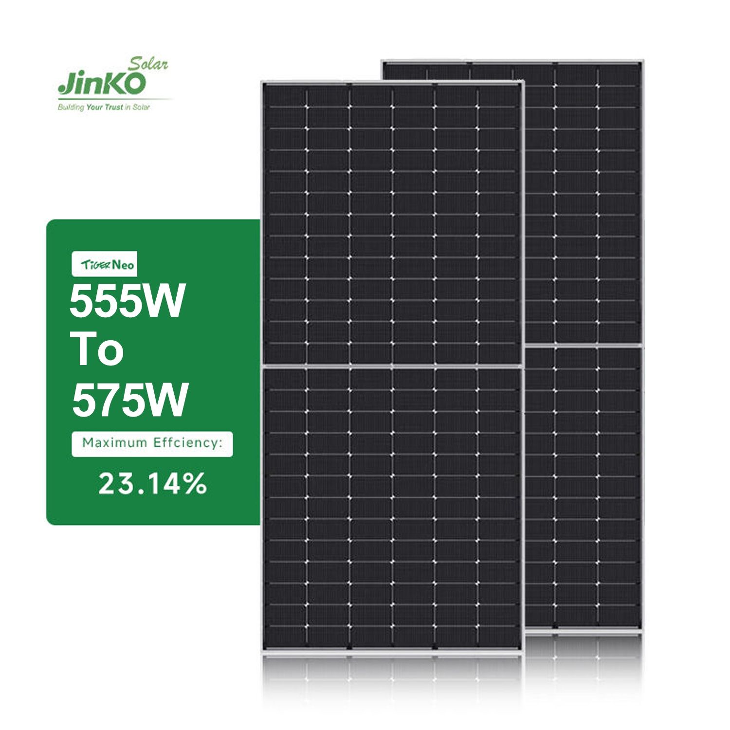 Jinko/Aioties Tiger Neo N-Type 144 Cells 555W 560W 570W 575W Topcon Module Solar Panel for Home Power System Jenko Price