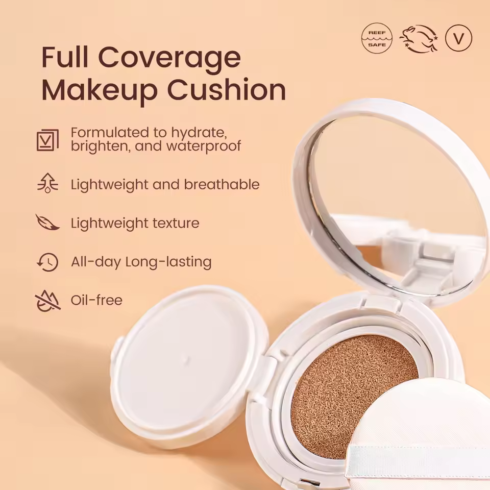 Finish Lightweight Beauty High Quality Vegan Air Velvet Cover Cushion Foundation Private Label