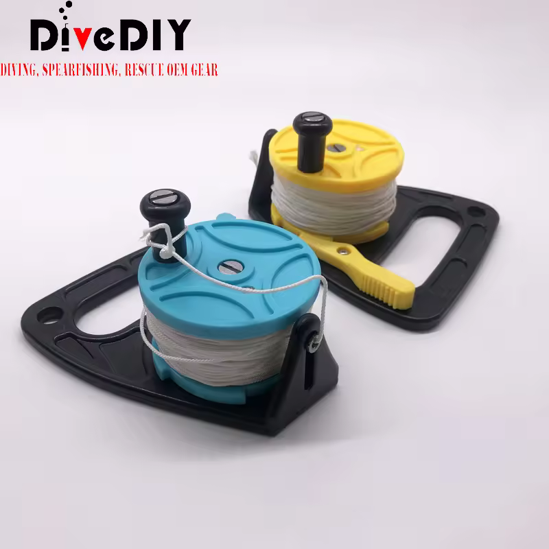 Scuba Dive Reel With 85m Line Diving Pom Spool With Handle Stop Switch