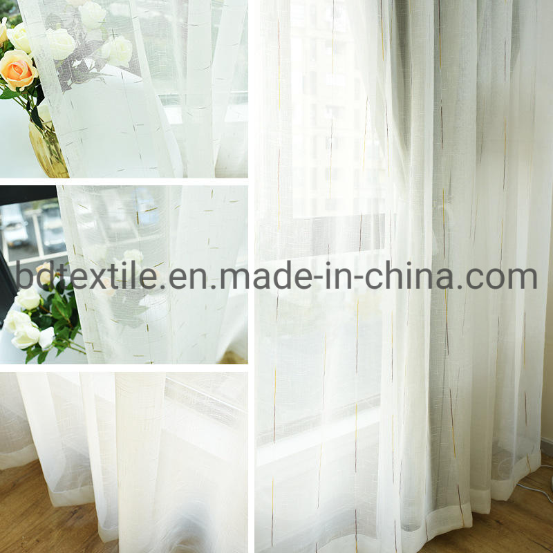 Natural Style Linen Blind Curtain Voile for Window Screen