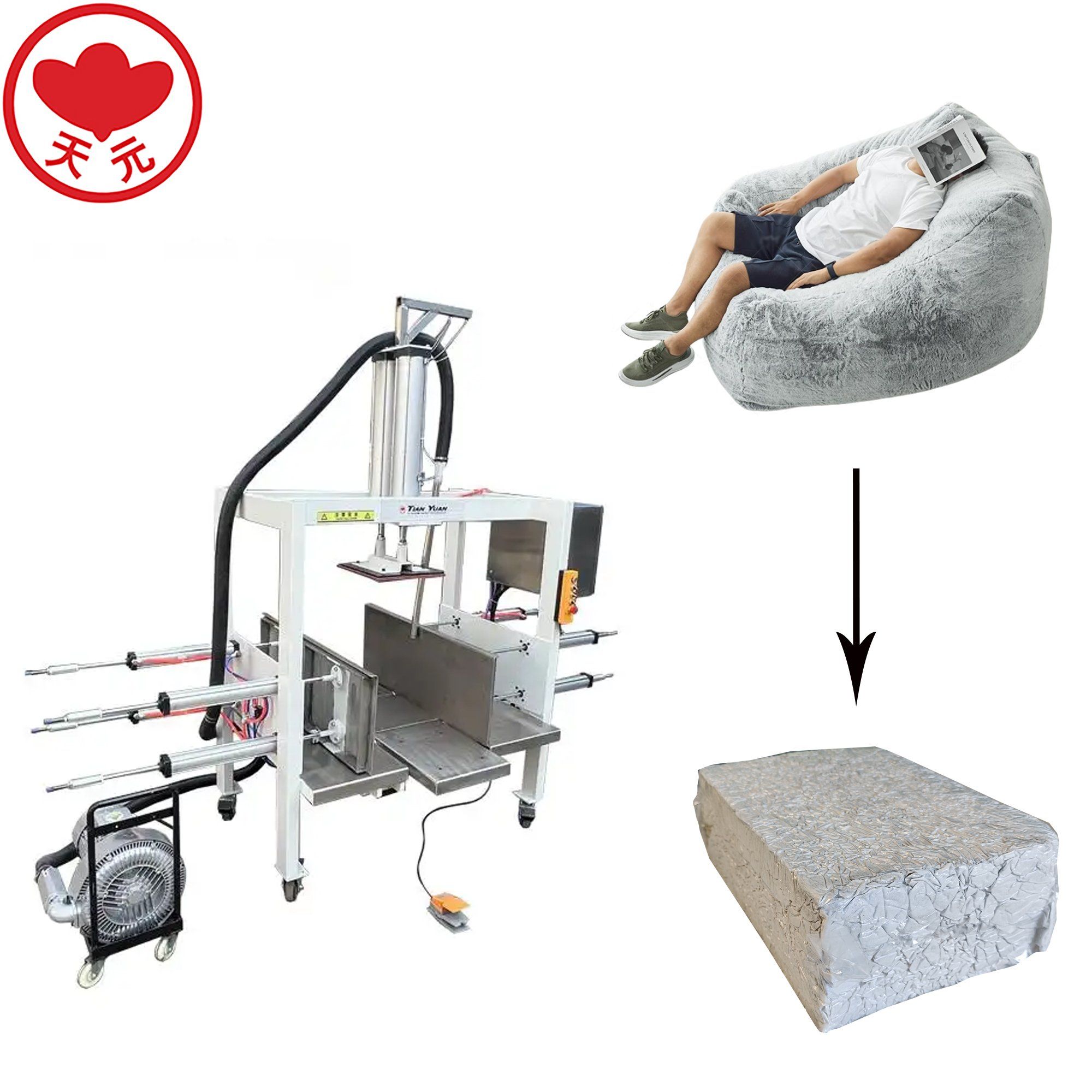 Pillow, Bedding Compact Press Vacuum Sealer Packaging Machine for Home Textile Products