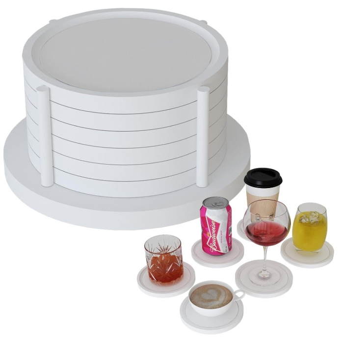 Wholesale Bamboo Coasters - Bamboo Coasters Suitable for Coffee Tables, Used for Absorbing Drinks.