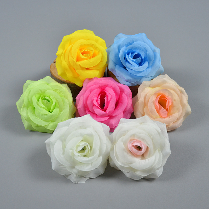 Wholesale Artificial Flower Head Fake Rose for Wedding Party Center Decoration;