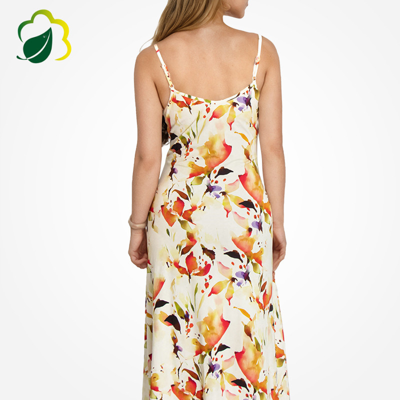 High Quality Breathable Soft Textile Printing Summer Casual Girl Dress