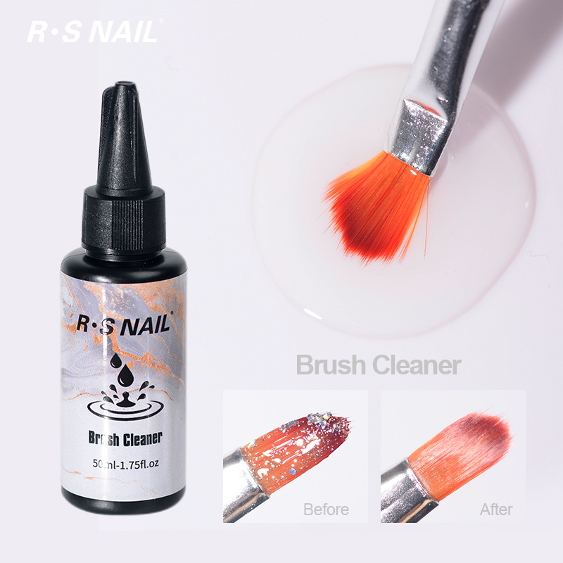 R S Nail Wholesales Nail Gel Polish Brush Cleaner Crystal UV Gel Polish Manicure Nail Cleaning Brush for Nail Beauty Art Cleaner