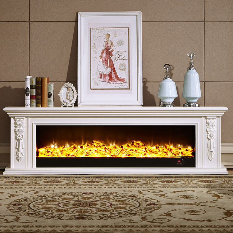 Best Indoor Electric Fireplace Remote Heater Freestanding Household Led Flame Adjustable Thermostat Home Hotel Corner Living