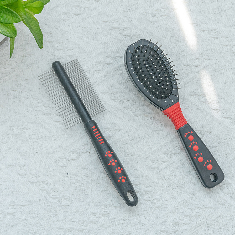 Rena Pet Classic Practical Red and Black Durable Grooming Brushes for Dogs