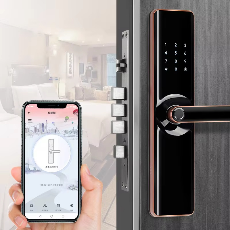Bulk Order Supplier B2b Smart Home Security System Fingerprint Digital Door Lock Tuya WiFi Door Lock with Mobile APP Control