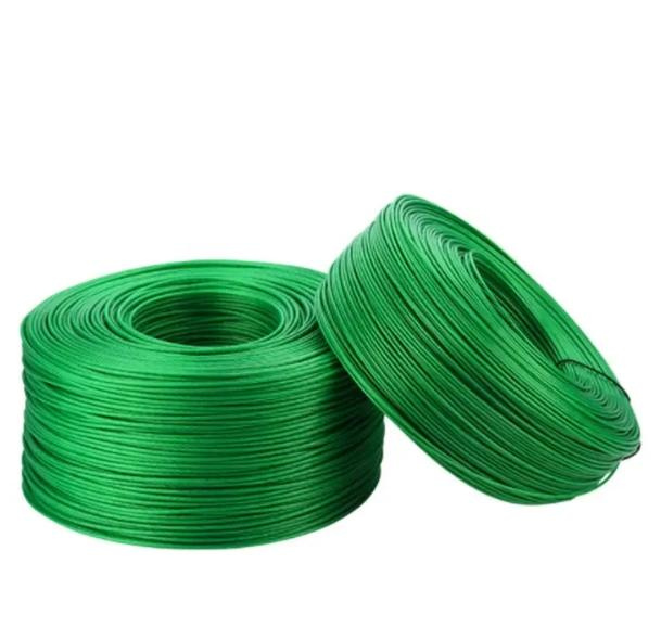 Green Coated Clothesline 6X12+7FC Steel Wire Rope for String Light Hanging Kit