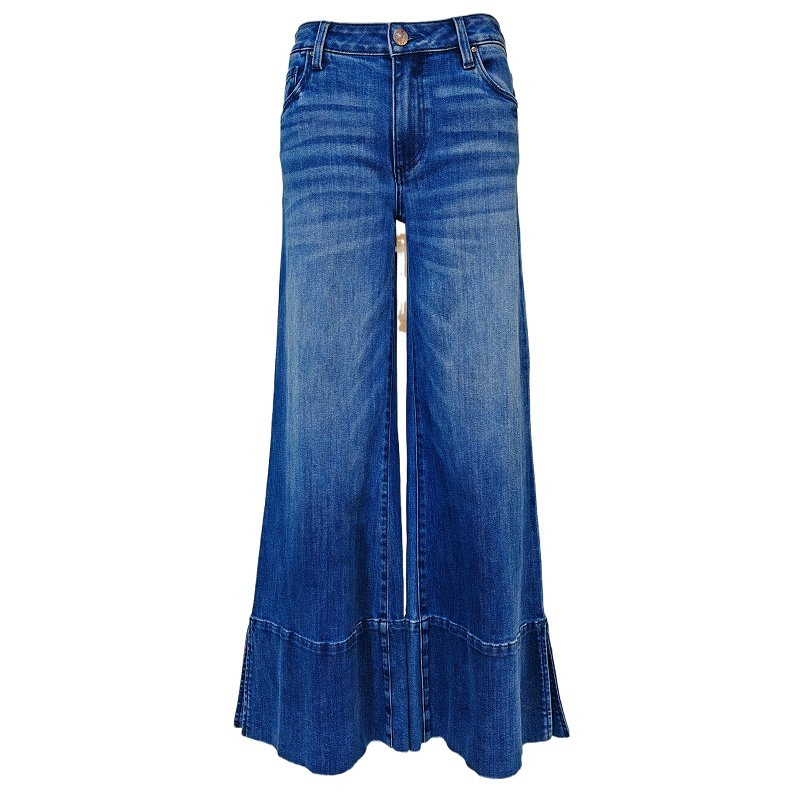 Lady Girls Hot Sale Fashion 2025 Summer Elegant Denim Pants Micro-Pants MID-Waist Women's Jeans