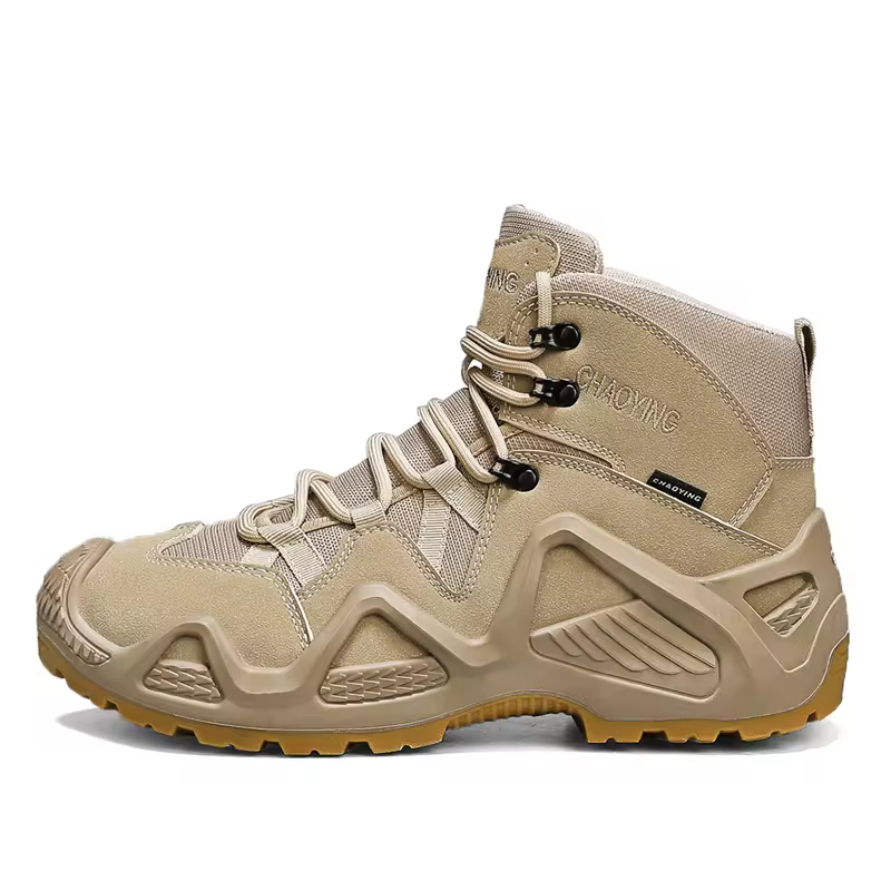 In Stock Sand Color Comfortable Hiking Boots Training Men Desert Outdoor Boots Ankle Shoes Sneakers Black Hunting Boots