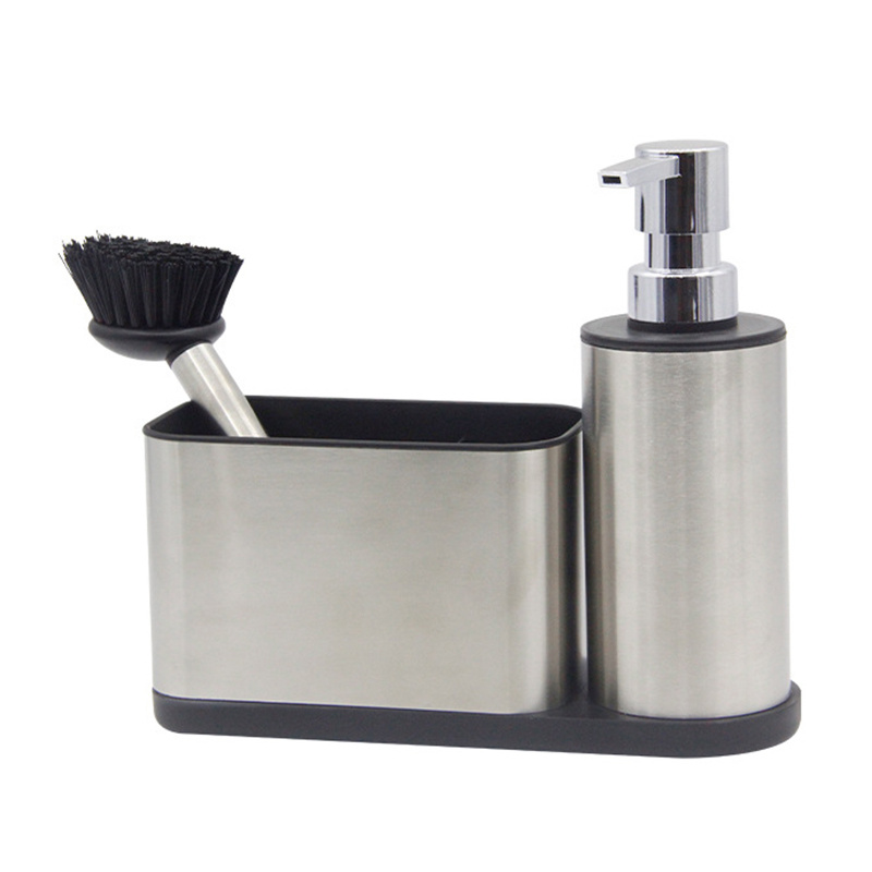 Multifunctional Hand Press Sink Sponge Organizer Drainer Stand with Sponge Soap Stand up Kitchen Sink Caddy