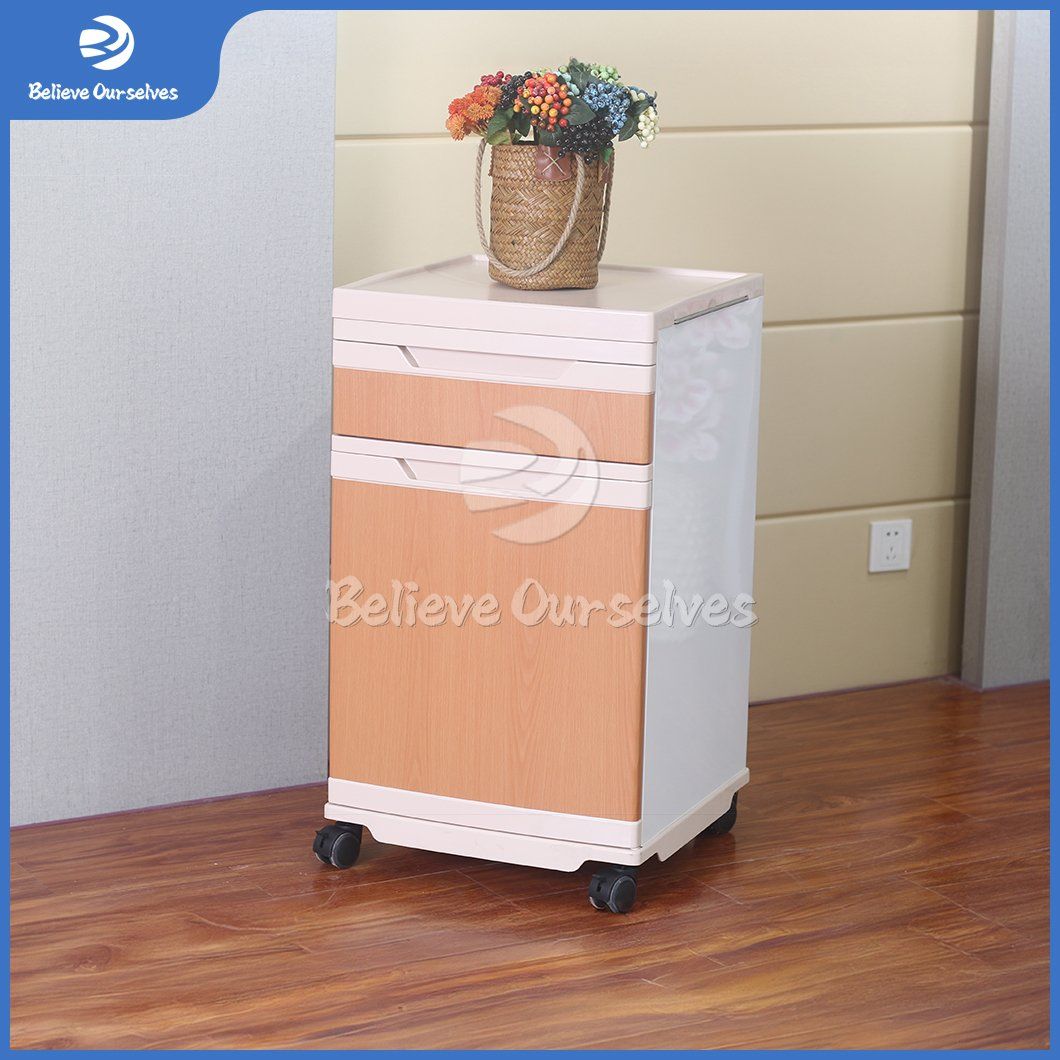 Huaren Low Price Medical Lab Equipment Manufacturers China Hr-C10 Plastic Steel Material Drawer Bedside Cabinet Used in Nursing Home