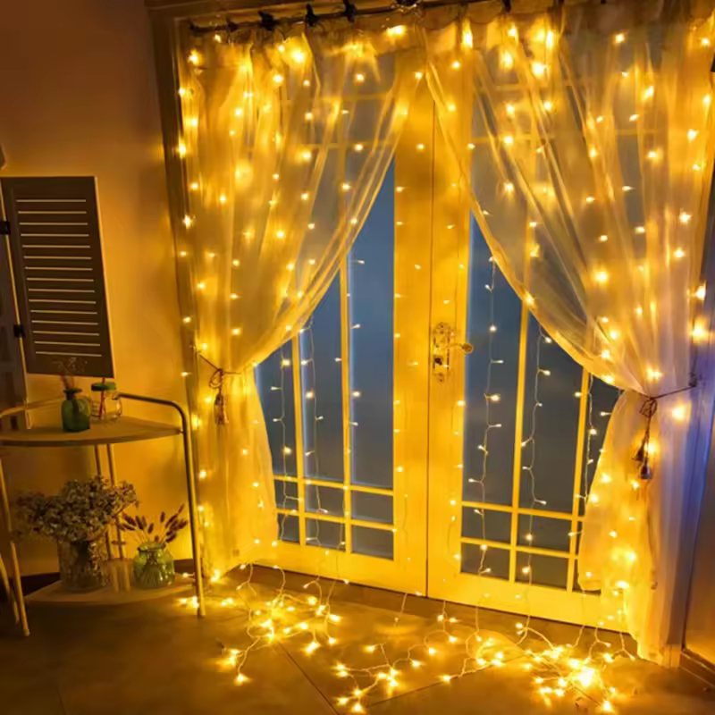 Wholesale 3x3m 6x3m Waterproof Fairy String Lighting Christmas Decorative Led Icicle Curtain Lights For Wedding Party Outdoor