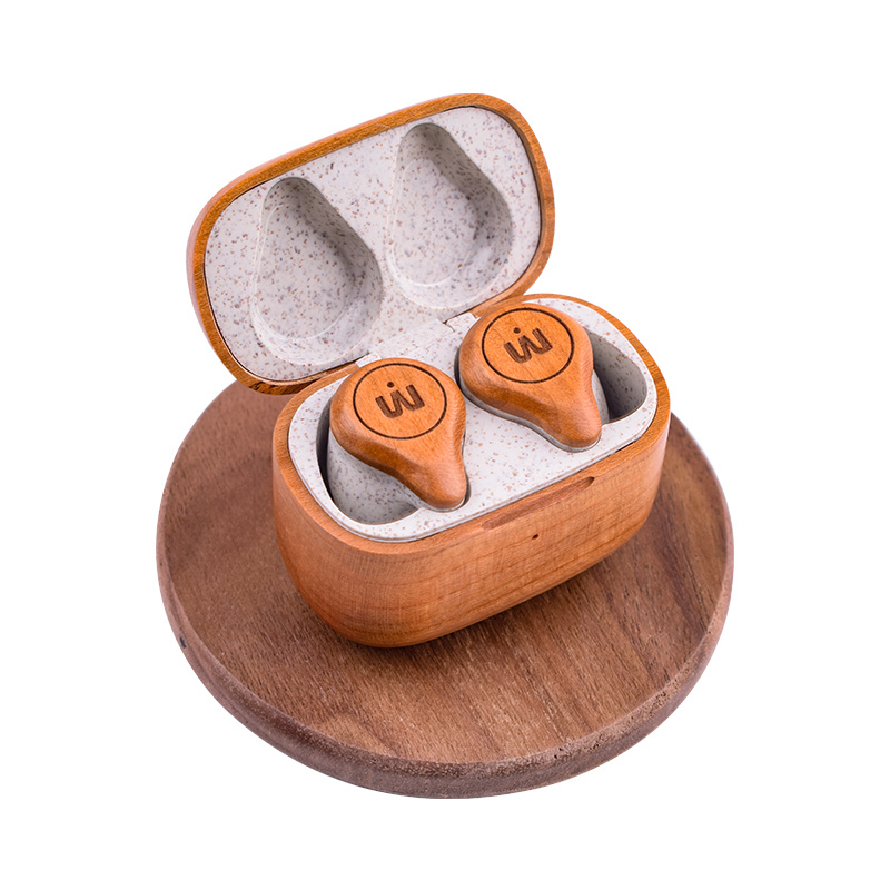 Popular Design Enc 100%Natural Various Wood Tws Earphones