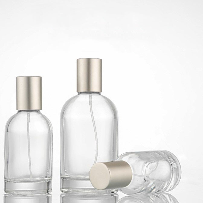 30ml High-Quality Silver Cap Transparent Glass Spray Perfume Bottle