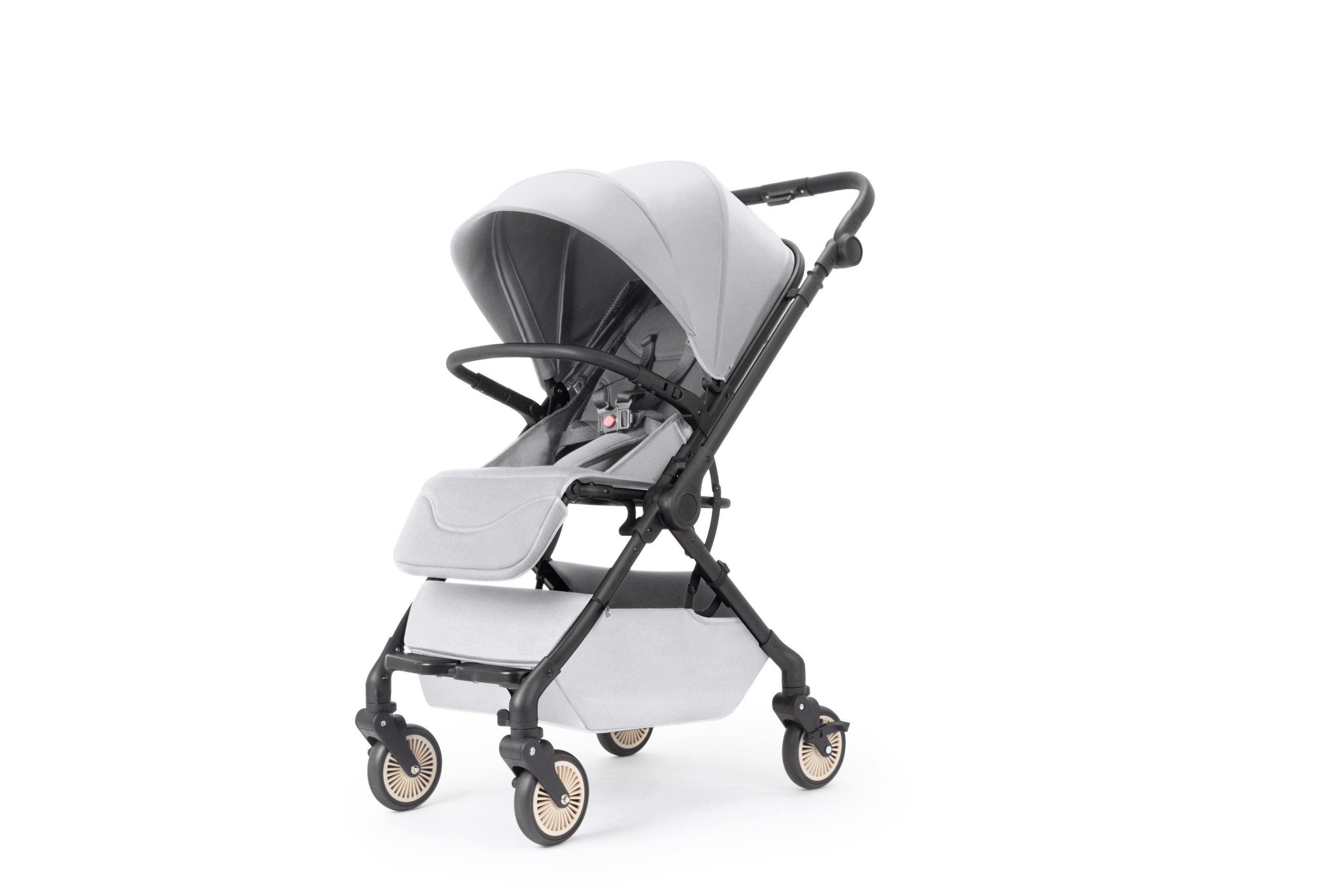 Portable Premium Alloy Two-Way Push Foldable Baby Pram Versatile 4-Wheel Travel System Infant Stroller Big Light