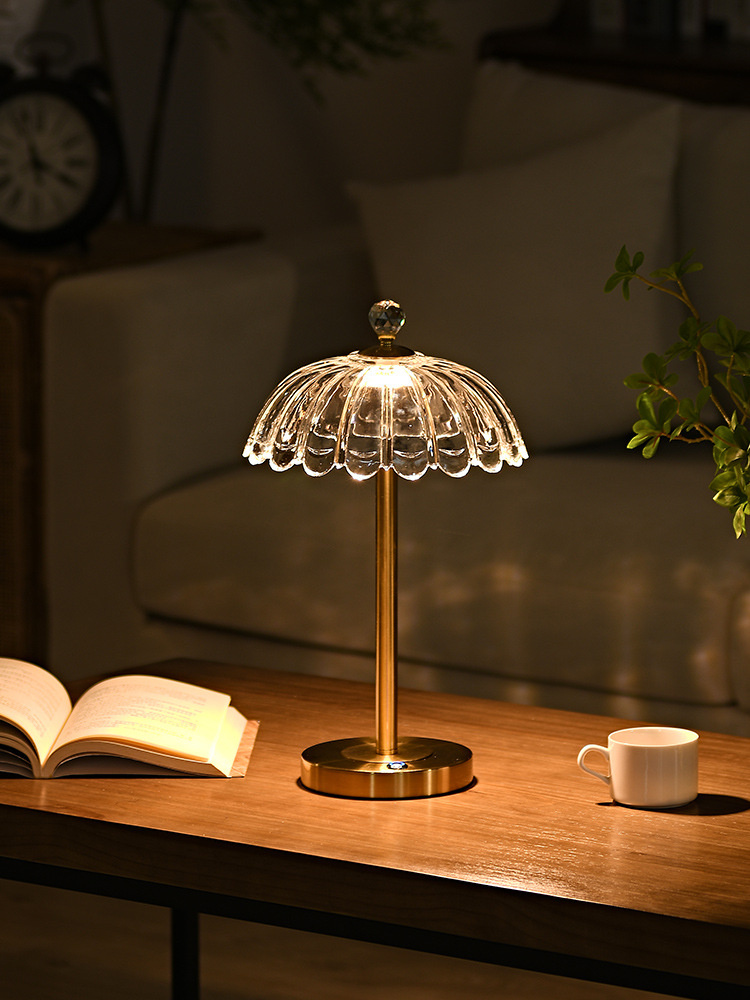 Table Lamps Nordic Crystal Glass Lamp Bar Dining Room Bedroom Bedside Living Kitchen Home Decoration