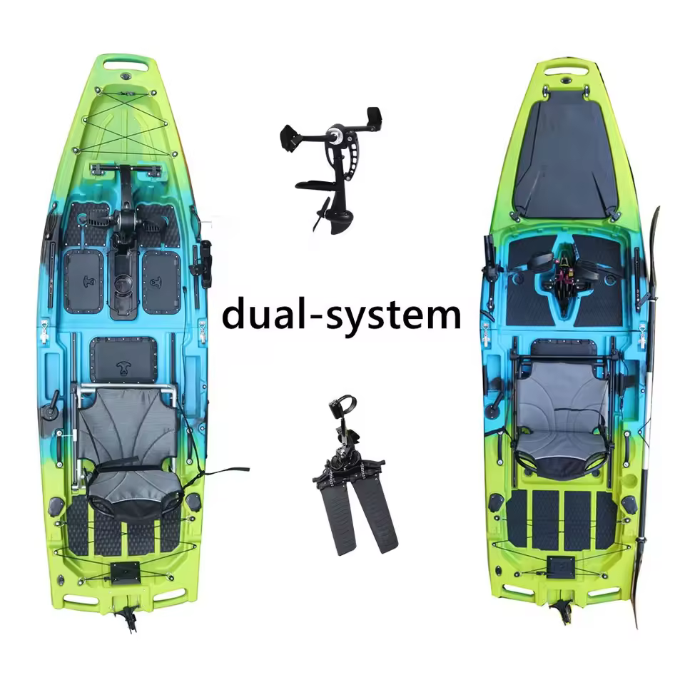 Vicking 2024 New Arrival 9.5ft Modular Two Sections Detachable Propeller Pedal Fishing Kayak Folding Kayak For Sea Sports Canoe