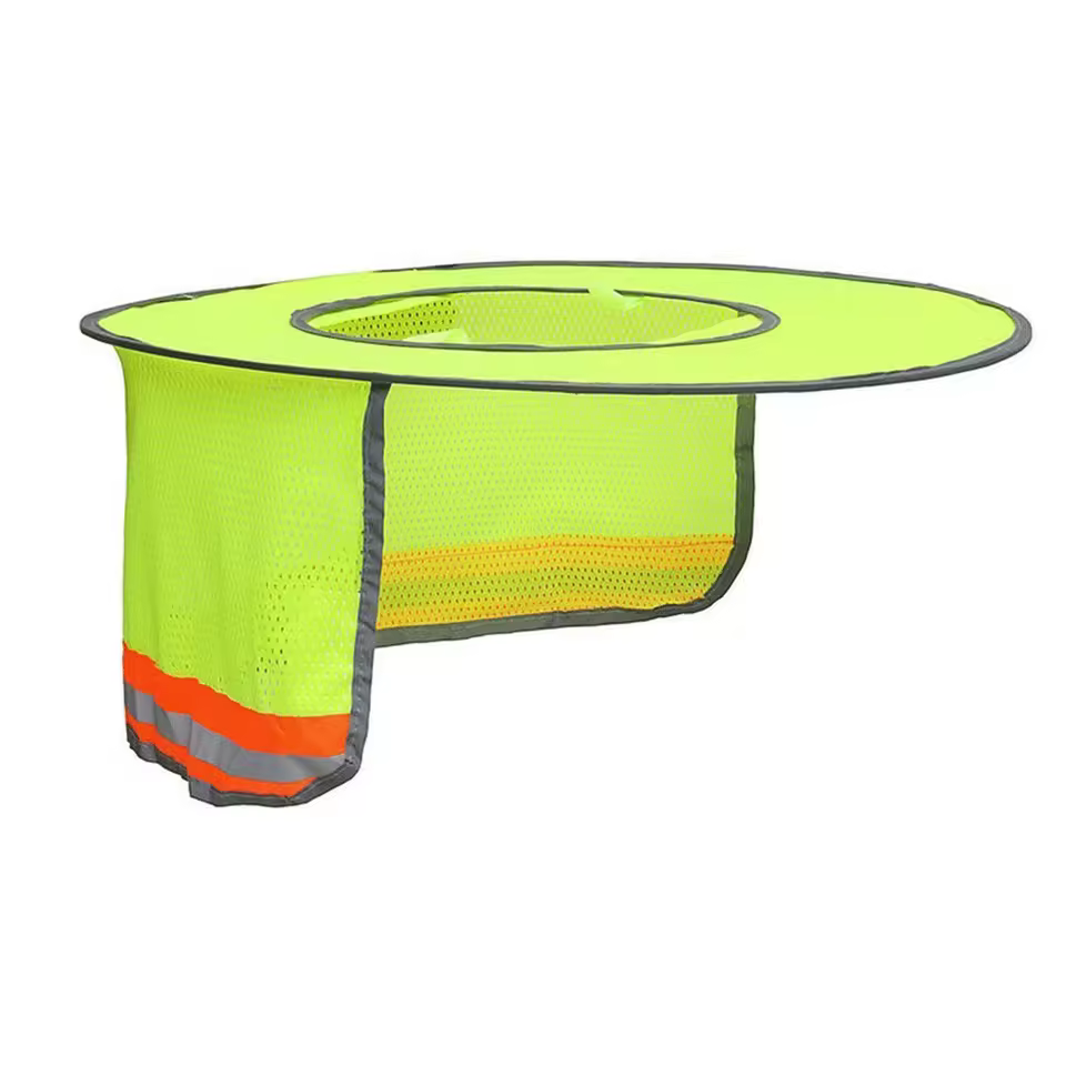High Visibility Breathable Hard Hat Sun Shade,Full Brim Mesh Safety Helmet