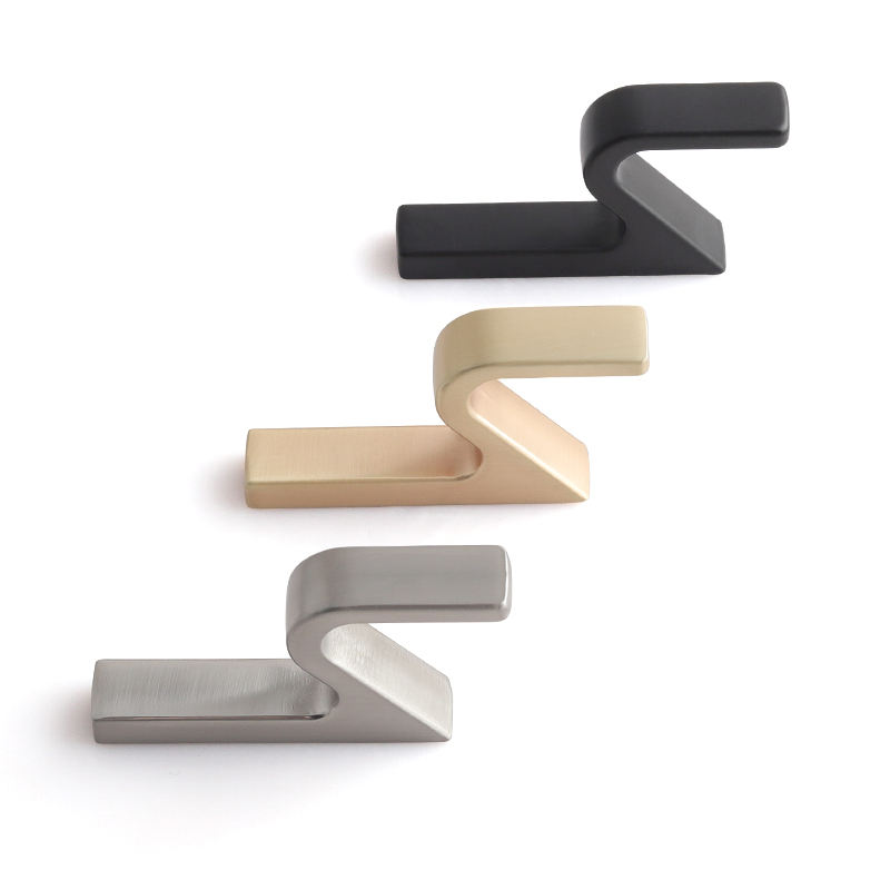 Oukali New Design Wall Mounted Matte Black Zinc Furniture Office Clothes Hook Bathroom Robe Towel Coat Hooks