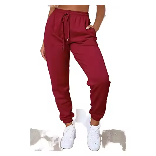 Best Selling Women's Casual Jogger Pants Mid Waist Anti-wrinkle Breathable Trousers Autumn Print Design Wholesale Lot