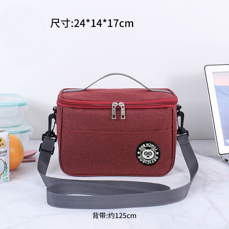 Red Outdoor Thermal Insulated Food Storage Bags Reusable Lunch Box Travel Cooler Bags