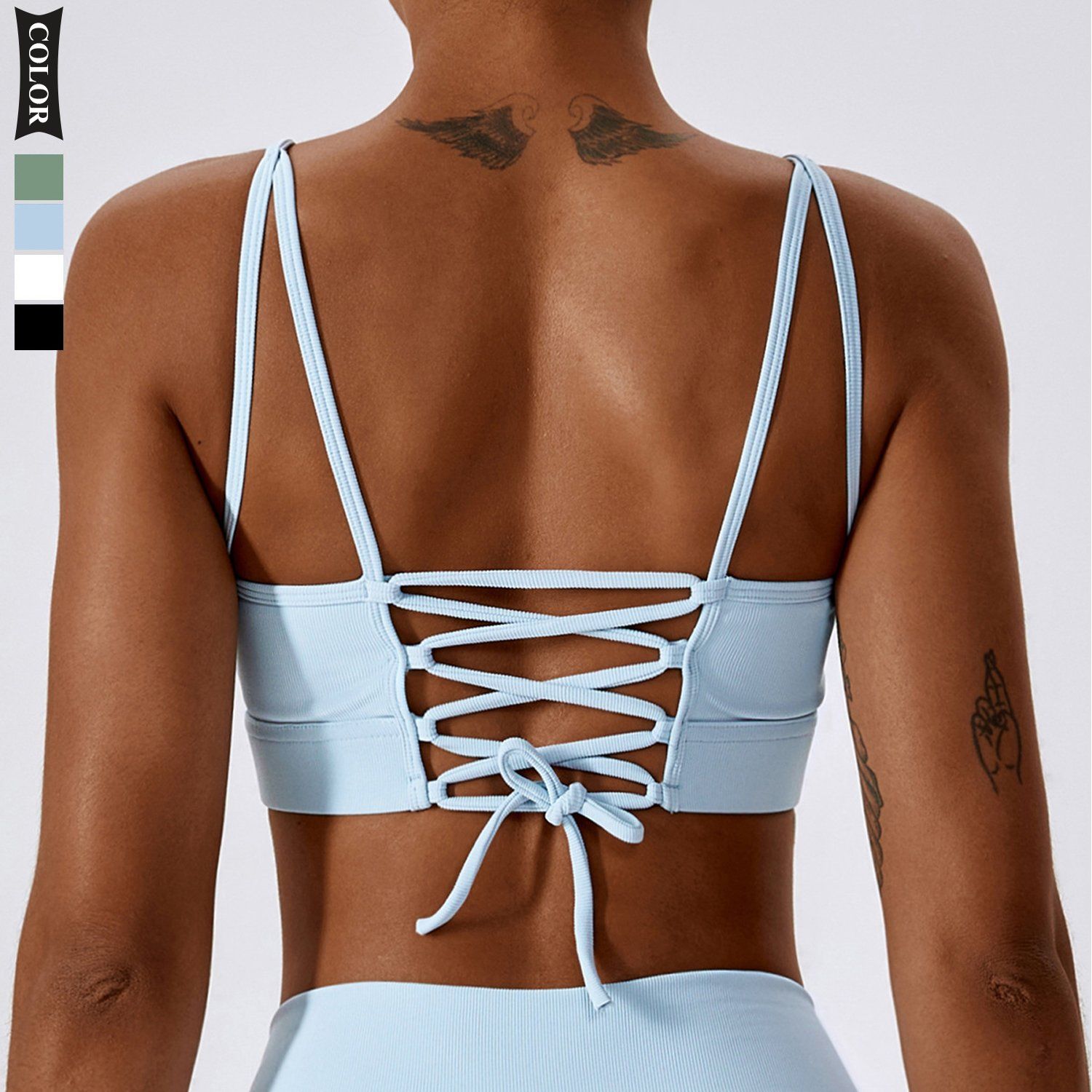 Wholesale Women Cross Strap Top Push up Breathable Sports Bra ODM&OEM