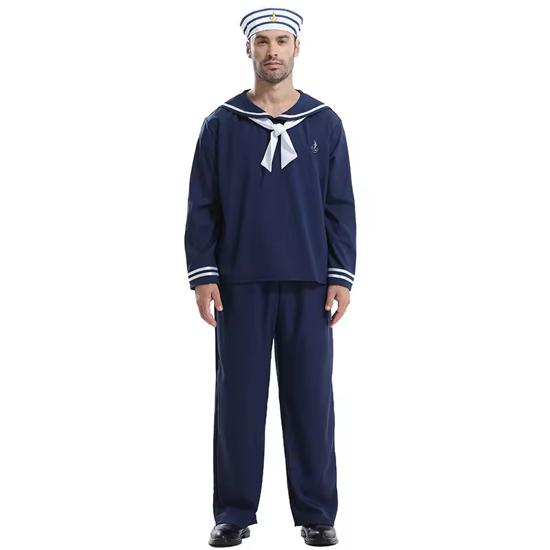 Halloween Sailor Suit Cosplay Uniform Performance Wear Ballet Stage Nautical Costume Navigator Halloween Costume Export Style