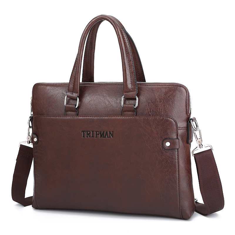 Italian Leather Document Briefcase for Men